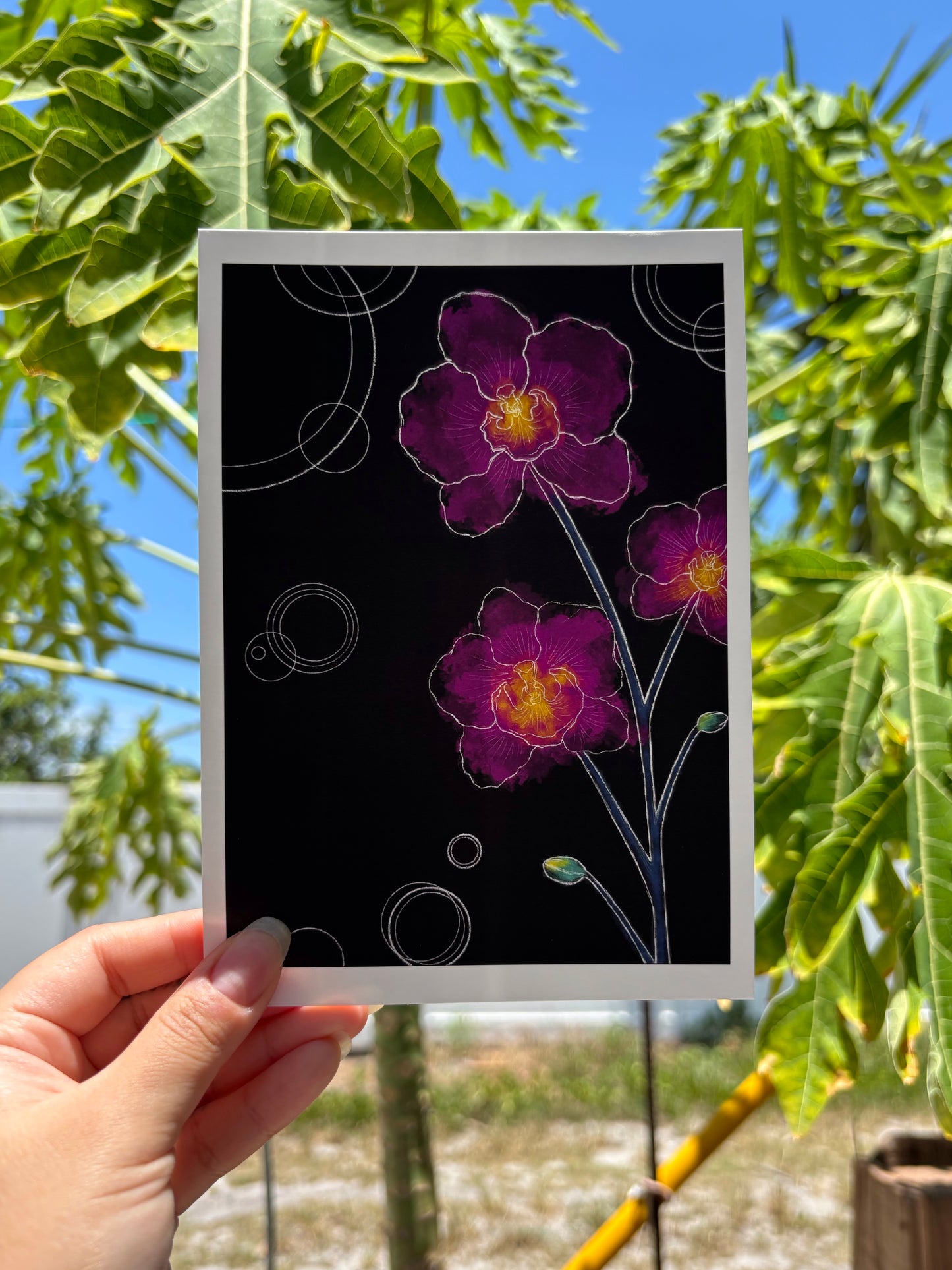 “Orchids and Orbits” Art Print 5x7